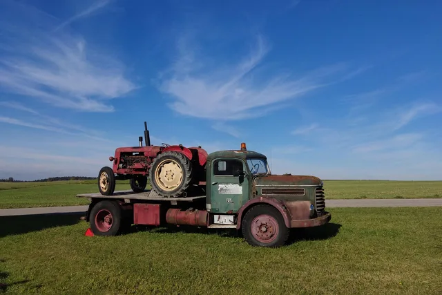 truck, tractor, vehicle, rusty truck, nature. New vs used moving company equipment: when used wins